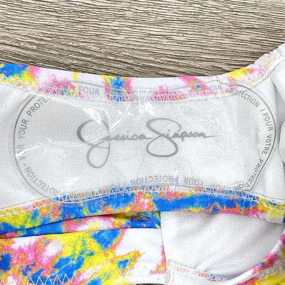 NWT - Jessica Simpson Tie Dye Stretch Lined Hipster Swimsuit Bottom - Sz Medium - Picture 9 of 13